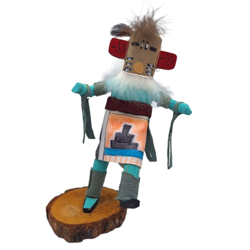 Kachina Handmade Doll Signed‎ 7 Inch Hototo AM Native American Indian Art Wood